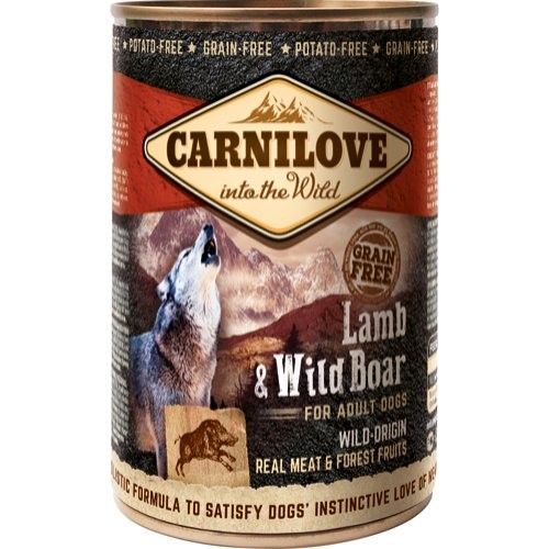CARNILOVE CANNED LAMB/WILD BOAR 400 G